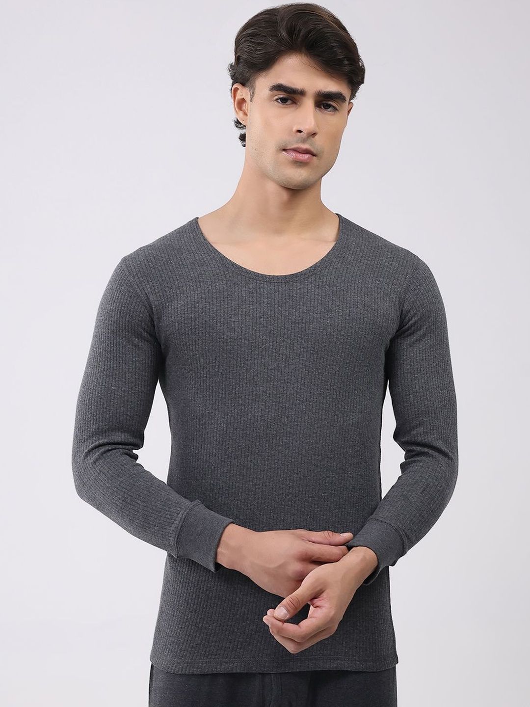 Monte Carlo Men Ribbed Round Neck Thermal Top-picture-33