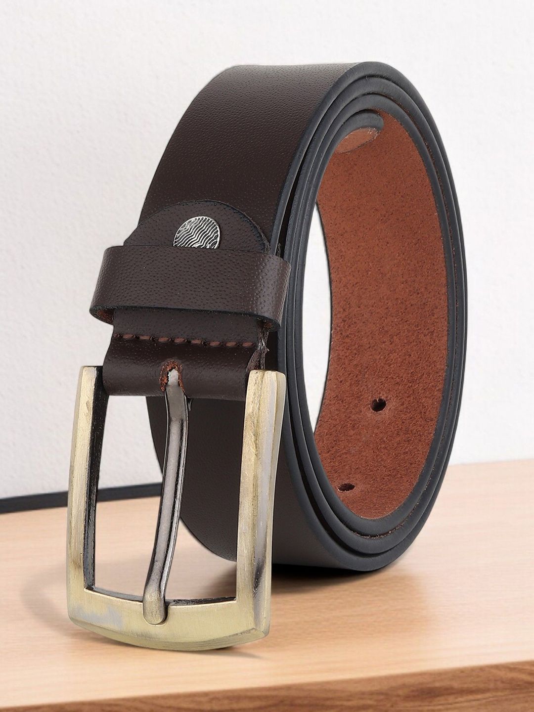The Roadster Lifestyle Co . Men Textured Genuine Leather Belts-picture-26