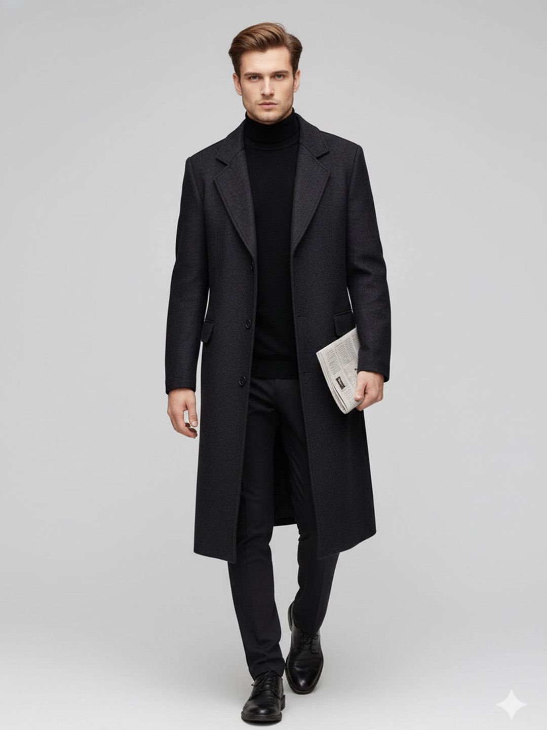 Mast & Harbour Men Solid Longline Single-Breasted Blazer-picture-36