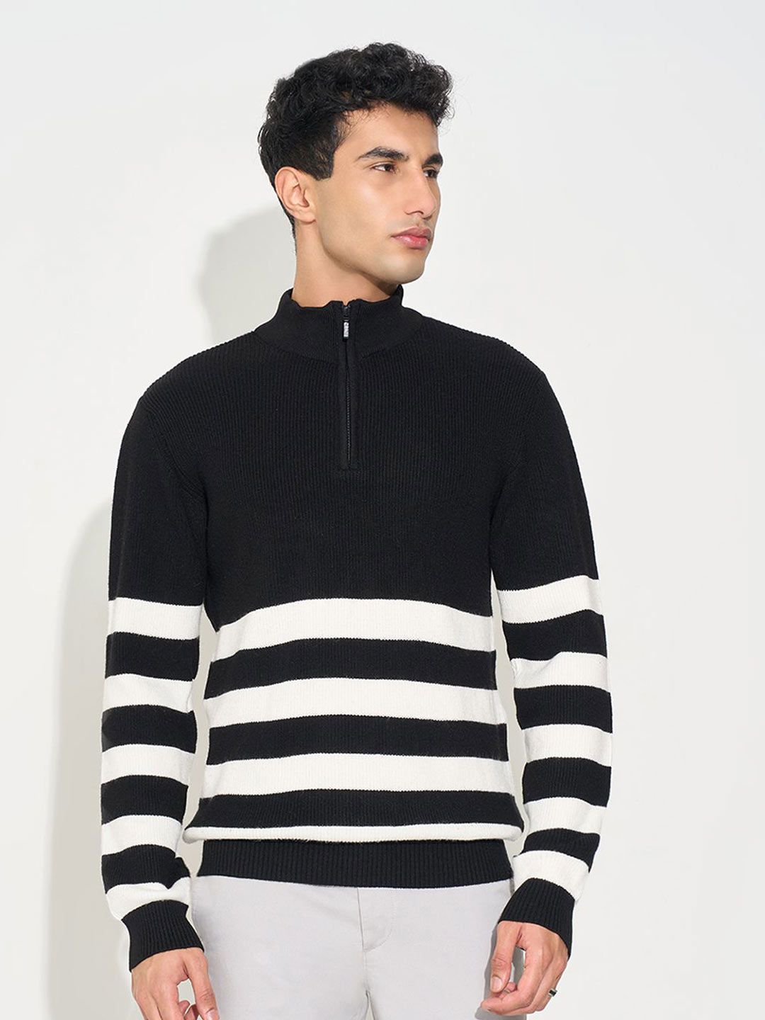 Peregrine by Pantaloons Men Striped Pullover-picture-34