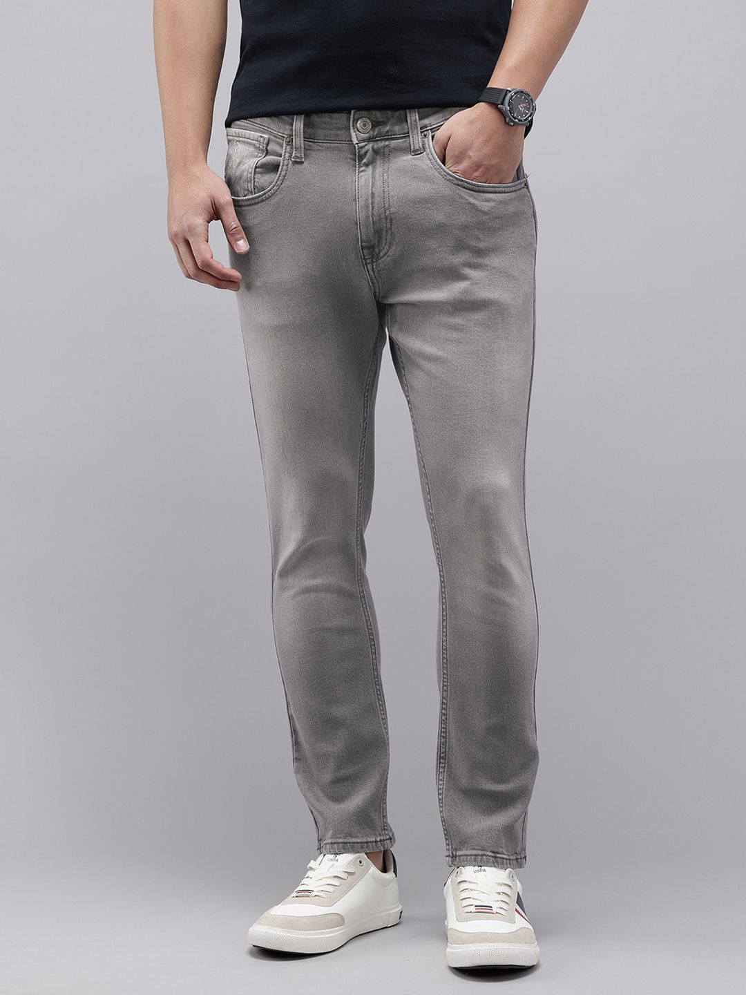 U.S. Polo Assn. Denim Co. Men Henry Skinny Fit Light Fade Stretchable Jeans-picture-23