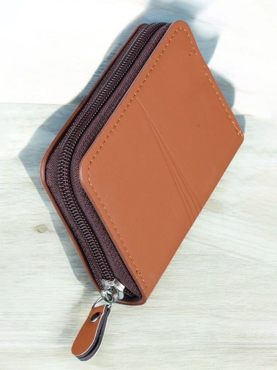 WATCHSTAR Unisex Solid Zip Around 11 Number of Card Holders Wallet-image-10