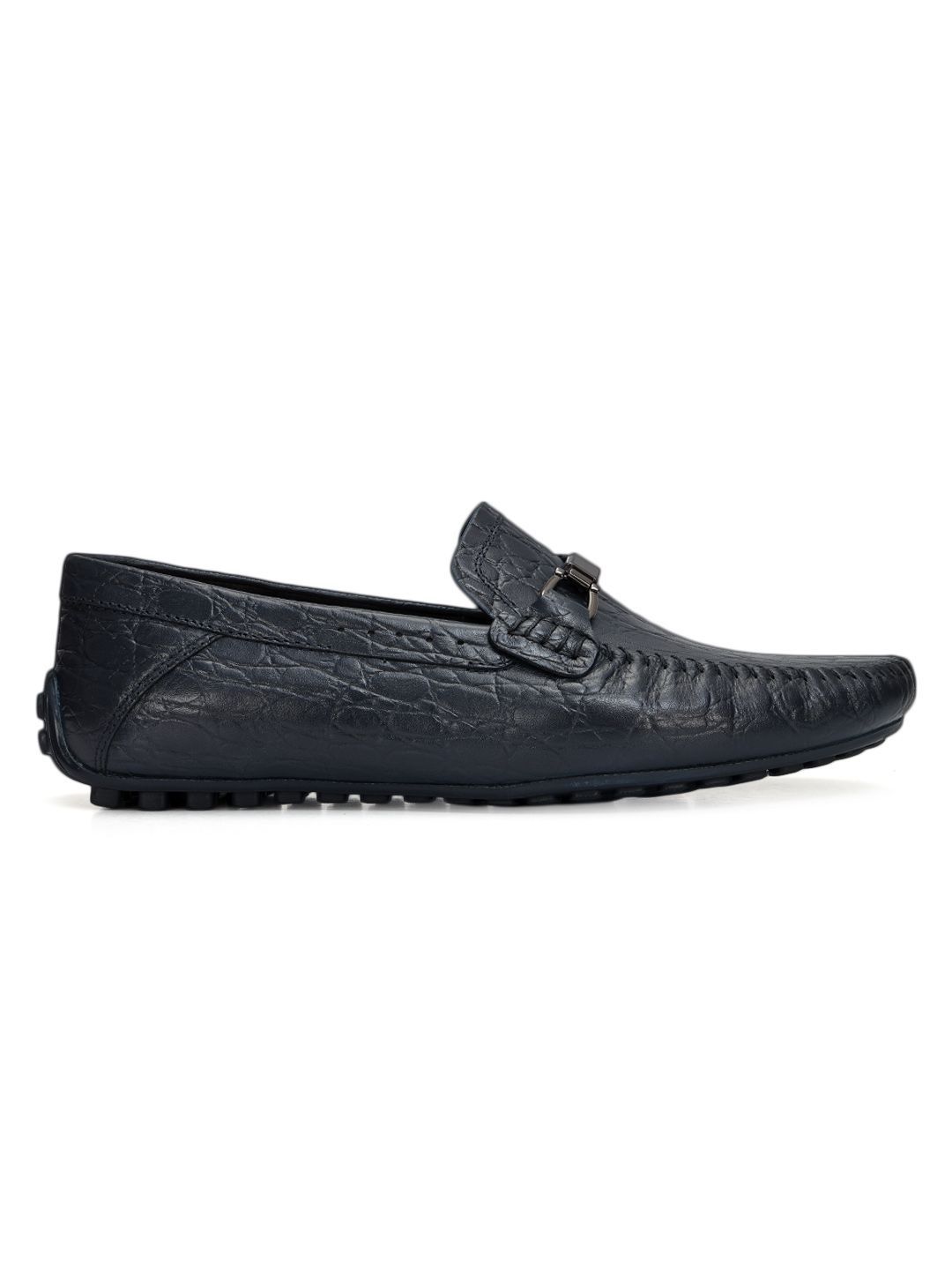ROSSO BRUNELLO Men Textured Leather Formal Loafers Shoes-picture-33
