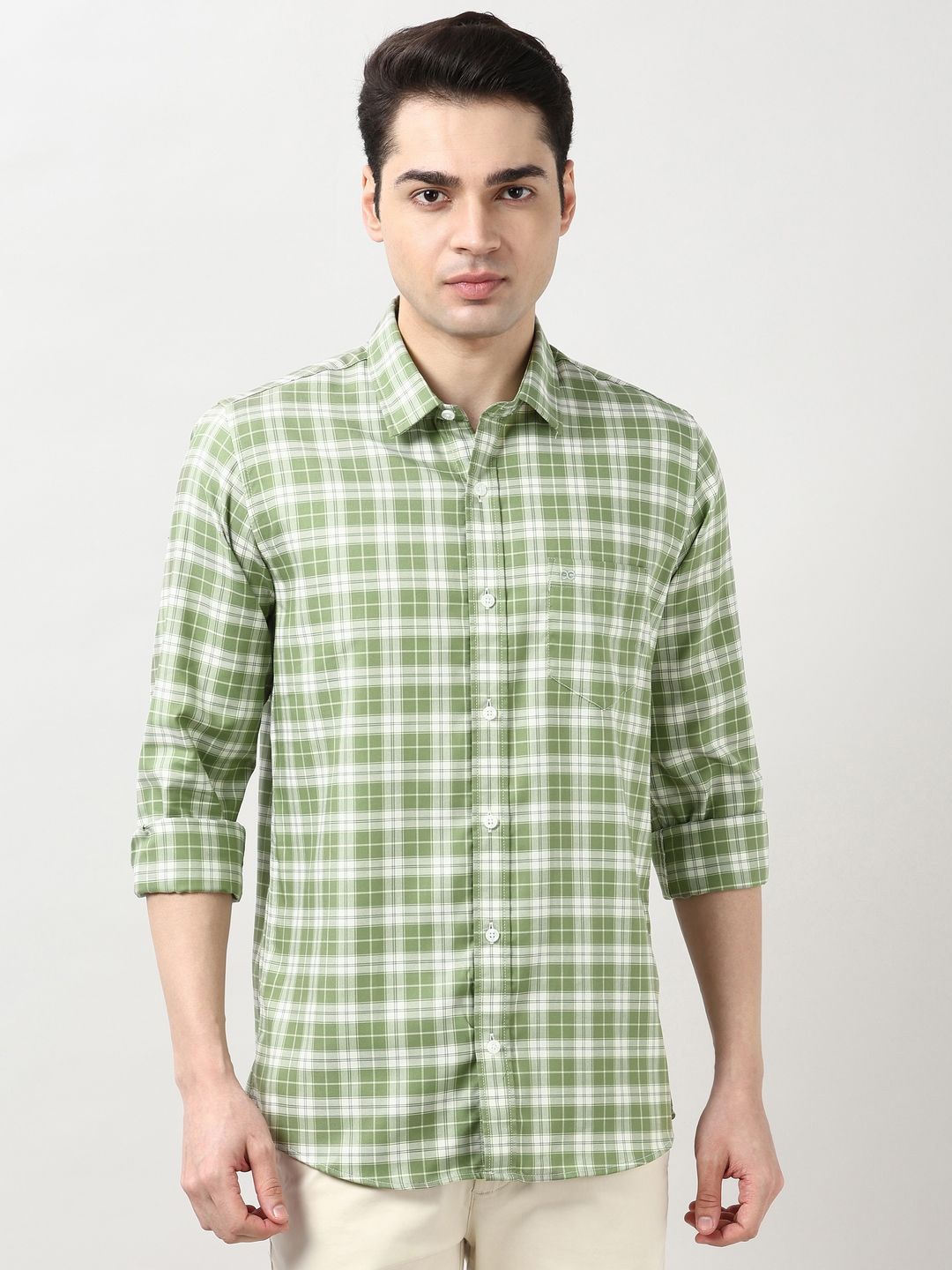 Peter England Casuals Men Slim Fit Checked Casual Shirt-picture-10