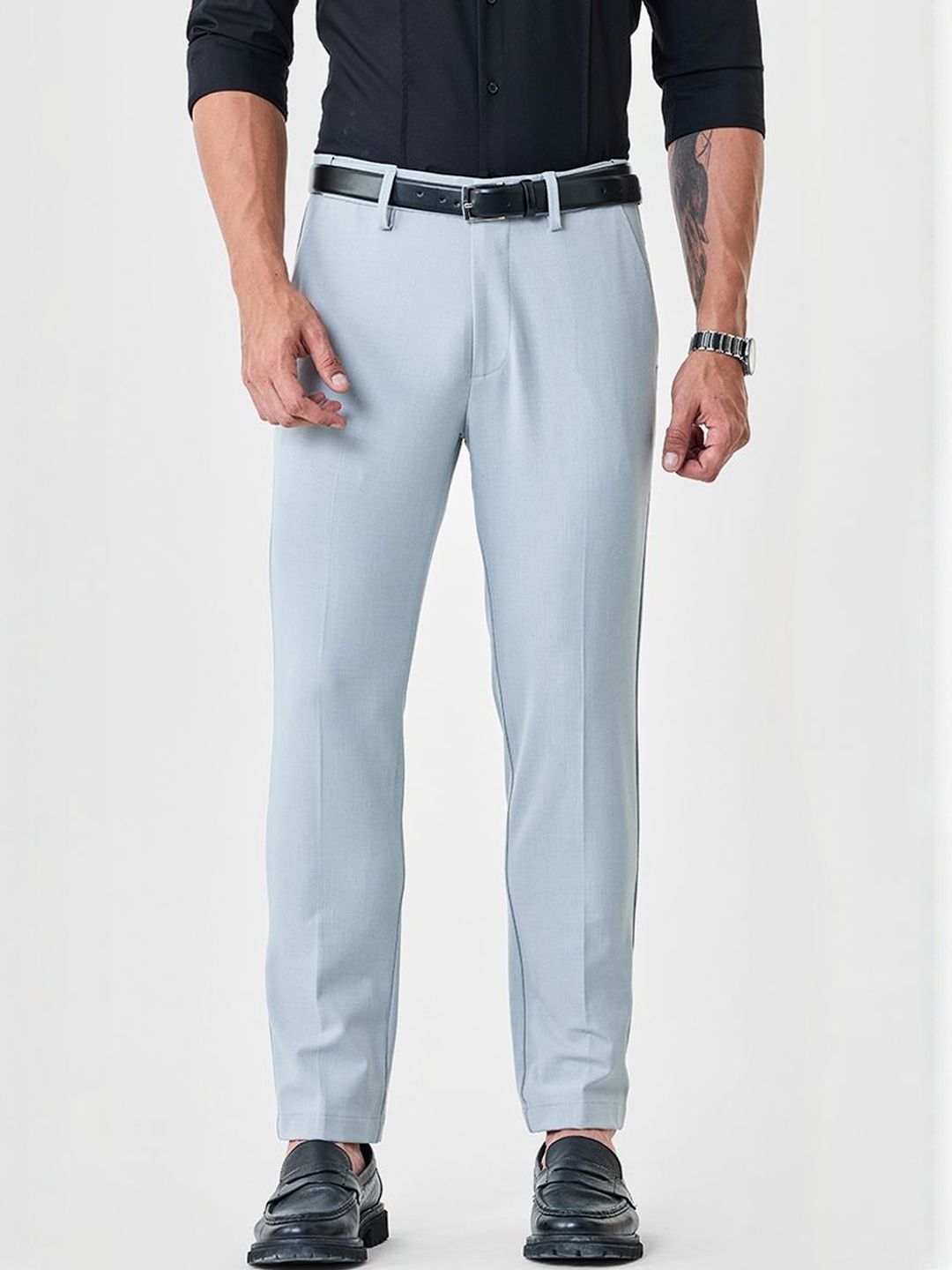 Snitch Men Slim Fit Formal Trousers-picture-58