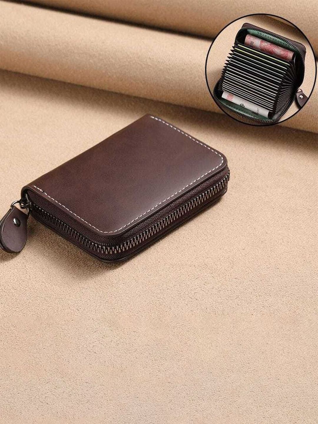 WATCHSTAR Unisex Textured Leather Zip Around Wallet-picture-27