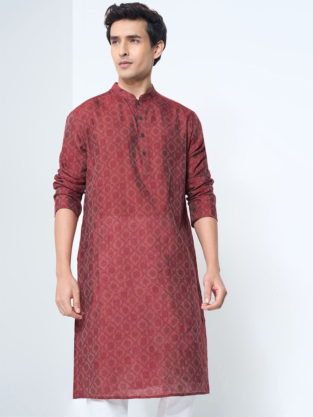 indus route by Pantaloons Men Thread Work Kurta-picture-56