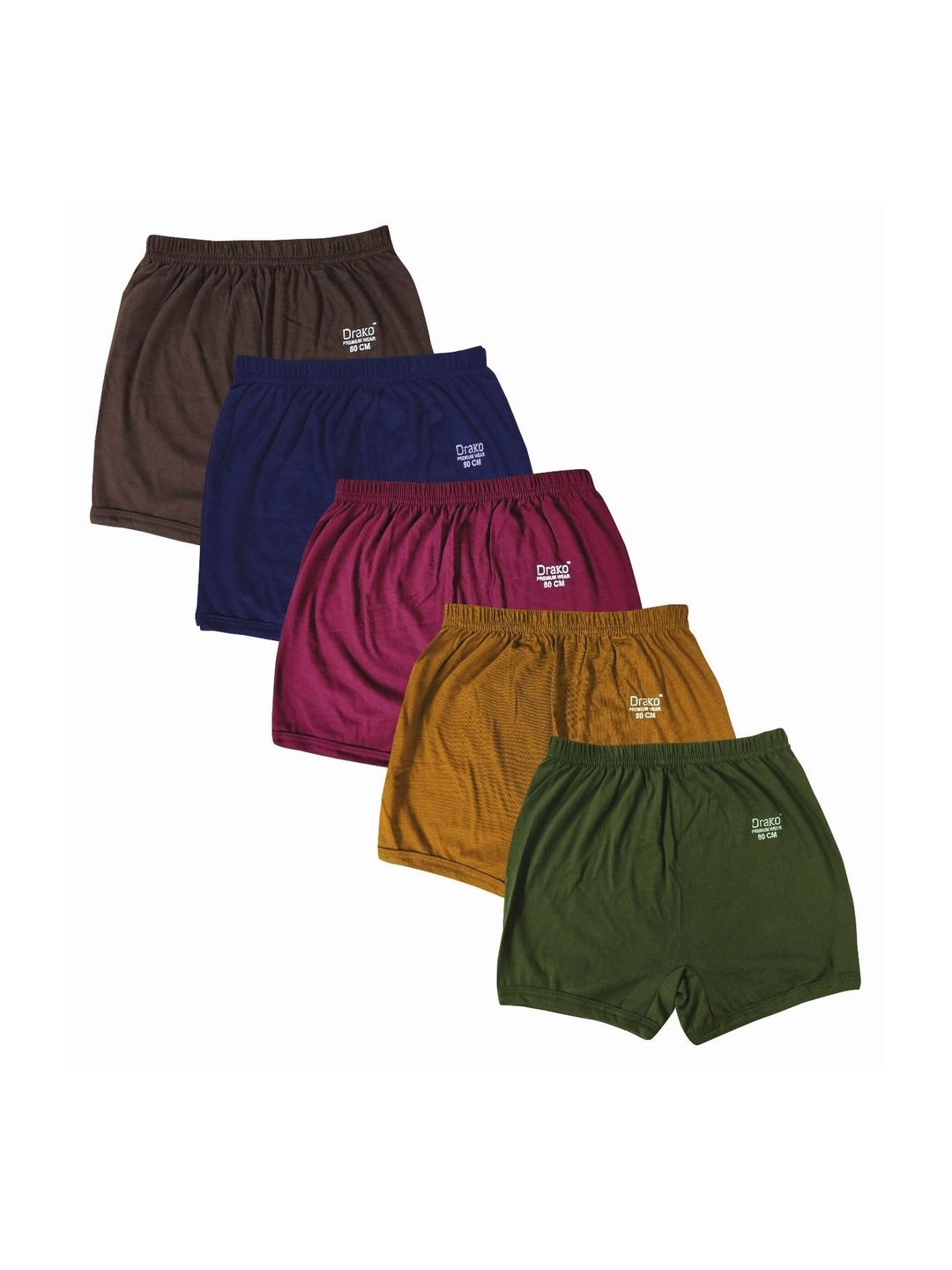 DRAKO Boys Pack Of 5 Mid-Rise Anti Bacterial Cotton Boyshorts Briefs-image-8