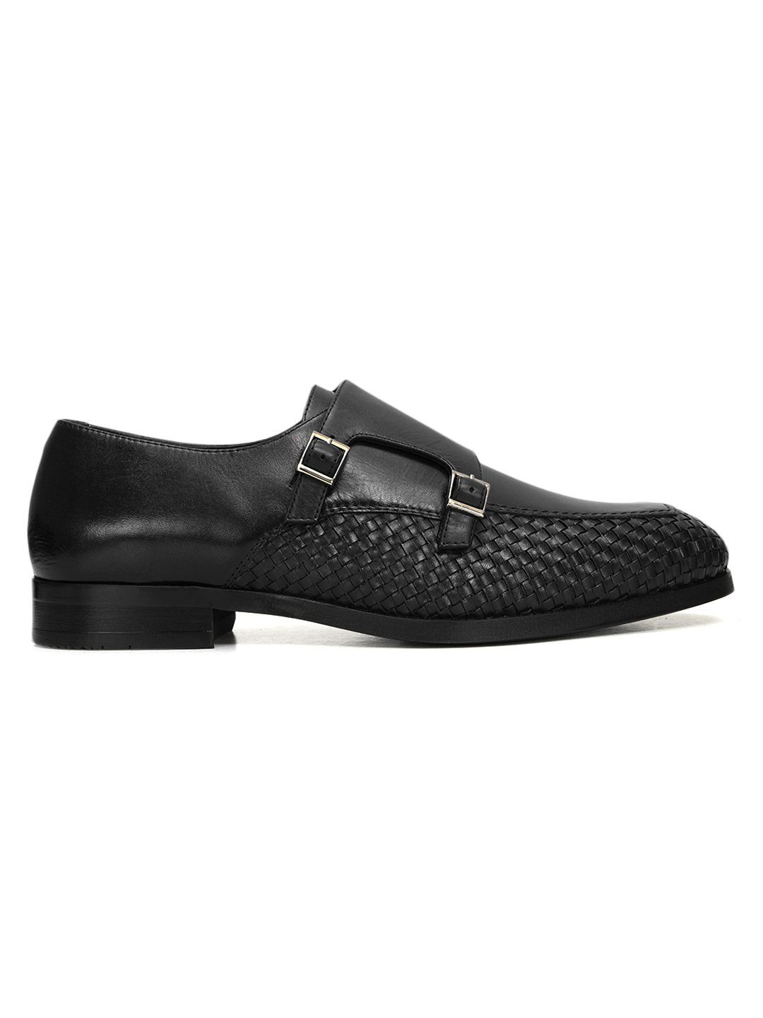 ROSSO BRUNELLO Men Textured Leather Formal Mock Shoes-image-49