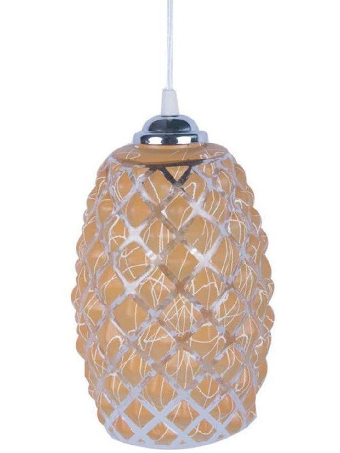 1ST TIME Orange & White Textured Abstract Shaped Hanging Ceiling Lamp-image-30