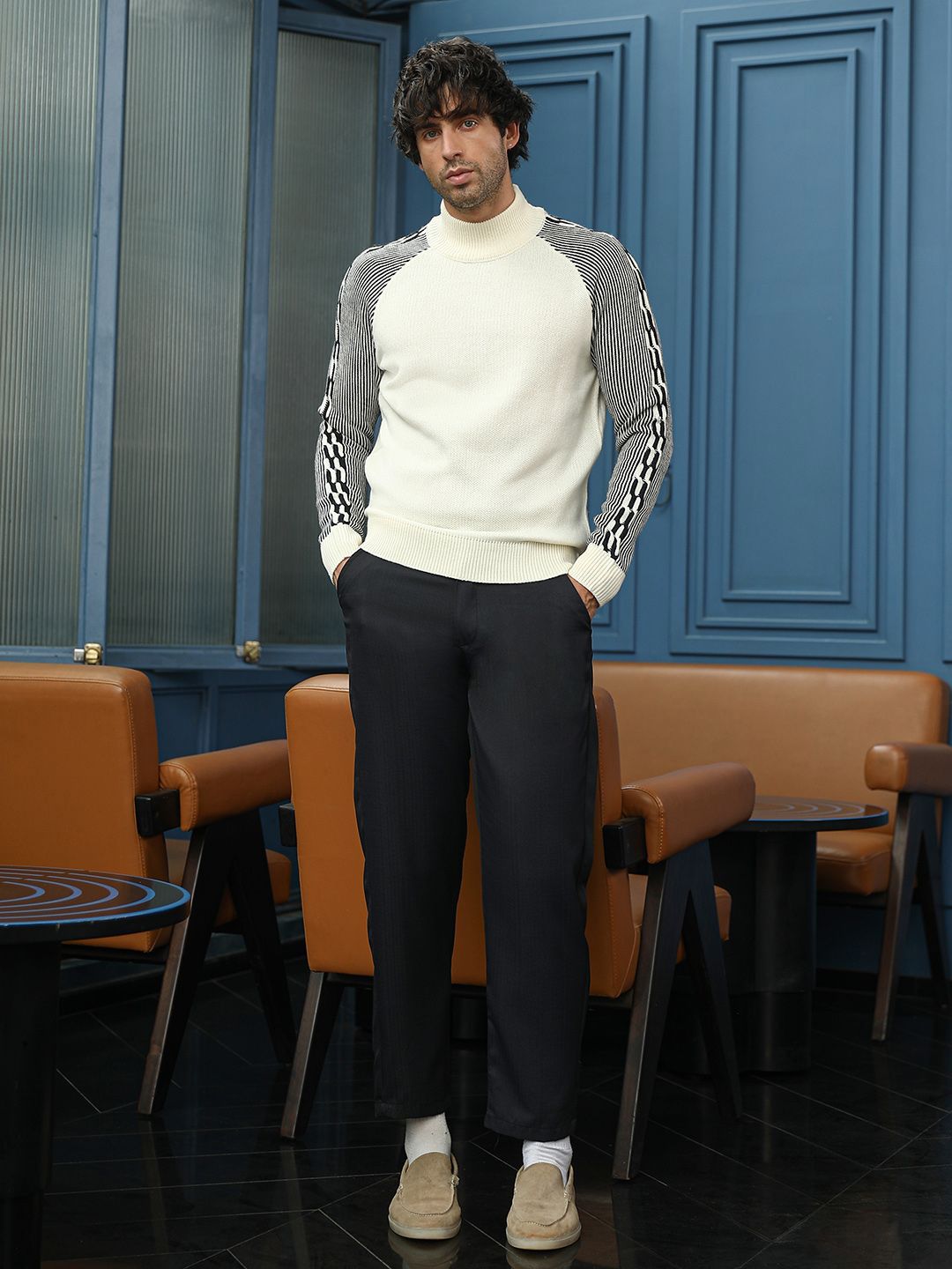 cahoot Campus Sutra Men Colourblocked Pullover Sweater-picture-35