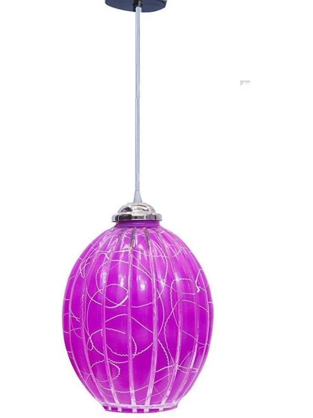 1ST TIME Pink & White Textured Bell Shaped Hanging Ceiling Lamp-image-19