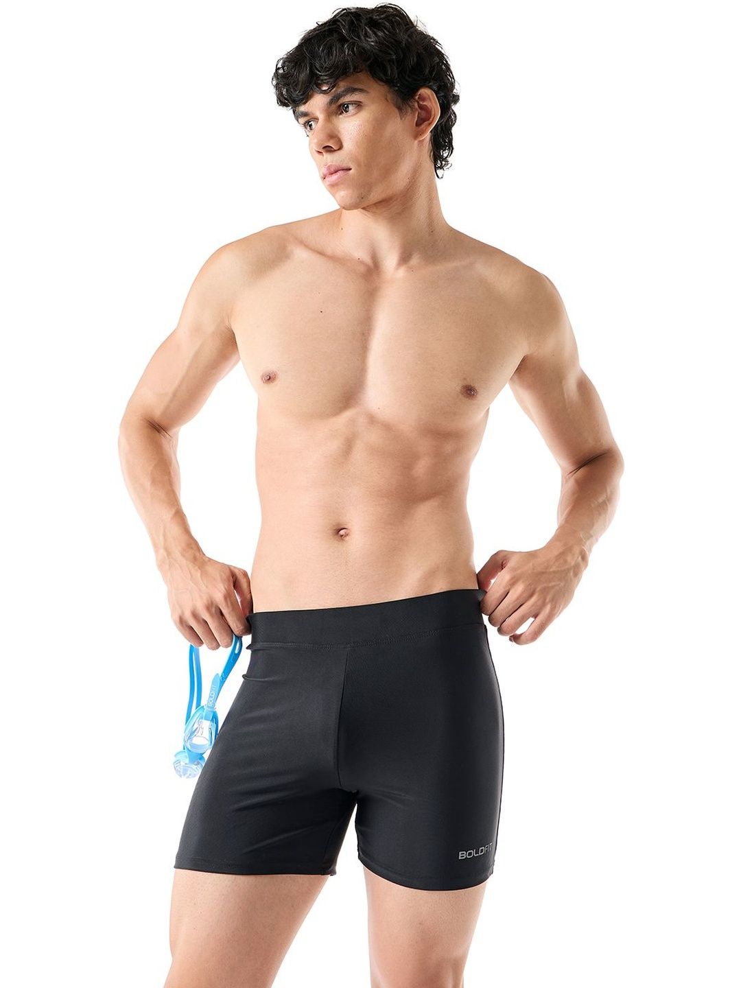 BOLDFIT Men Black Polyester Swim Bottoms-picture-38