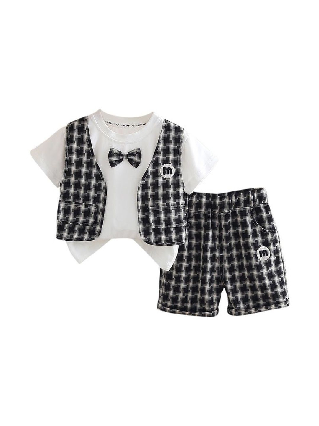 YK Boys Checked T-shirt With Shorts-picture-39