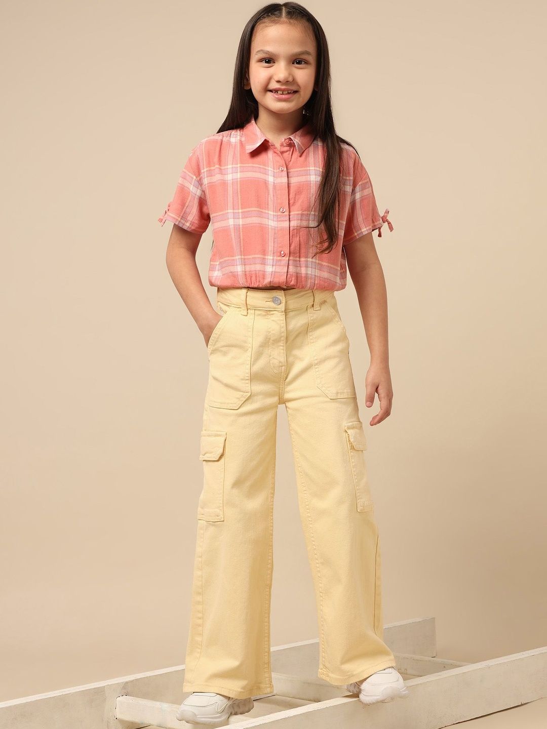 U.S. Polo Assn. Kids Girls Wide Leg High-Rise Cargo Jeans-picture-28