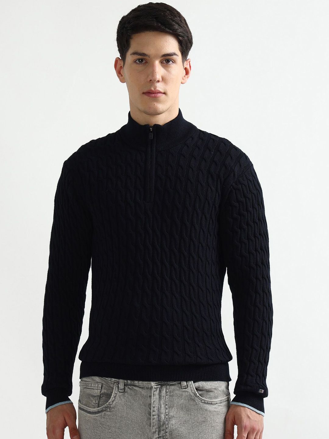 Arrow Sport Men Cable Knit Pullover-picture-15