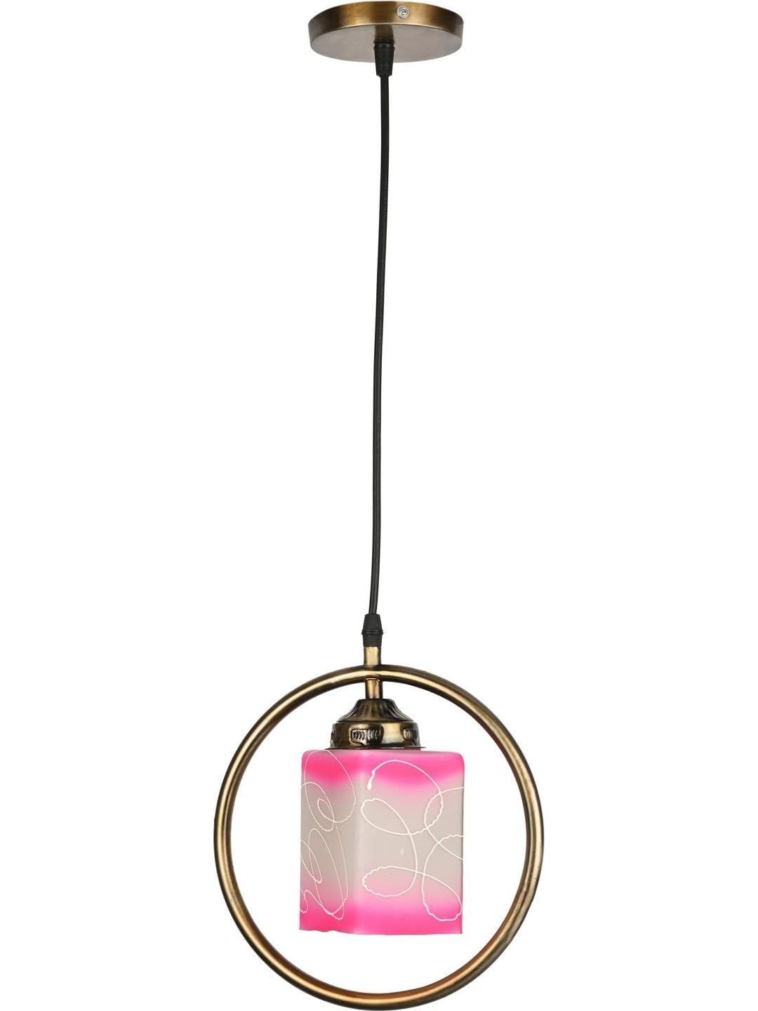 1ST TIME White & Pink Printed Rectangle Ceiling Lamp-picture-30