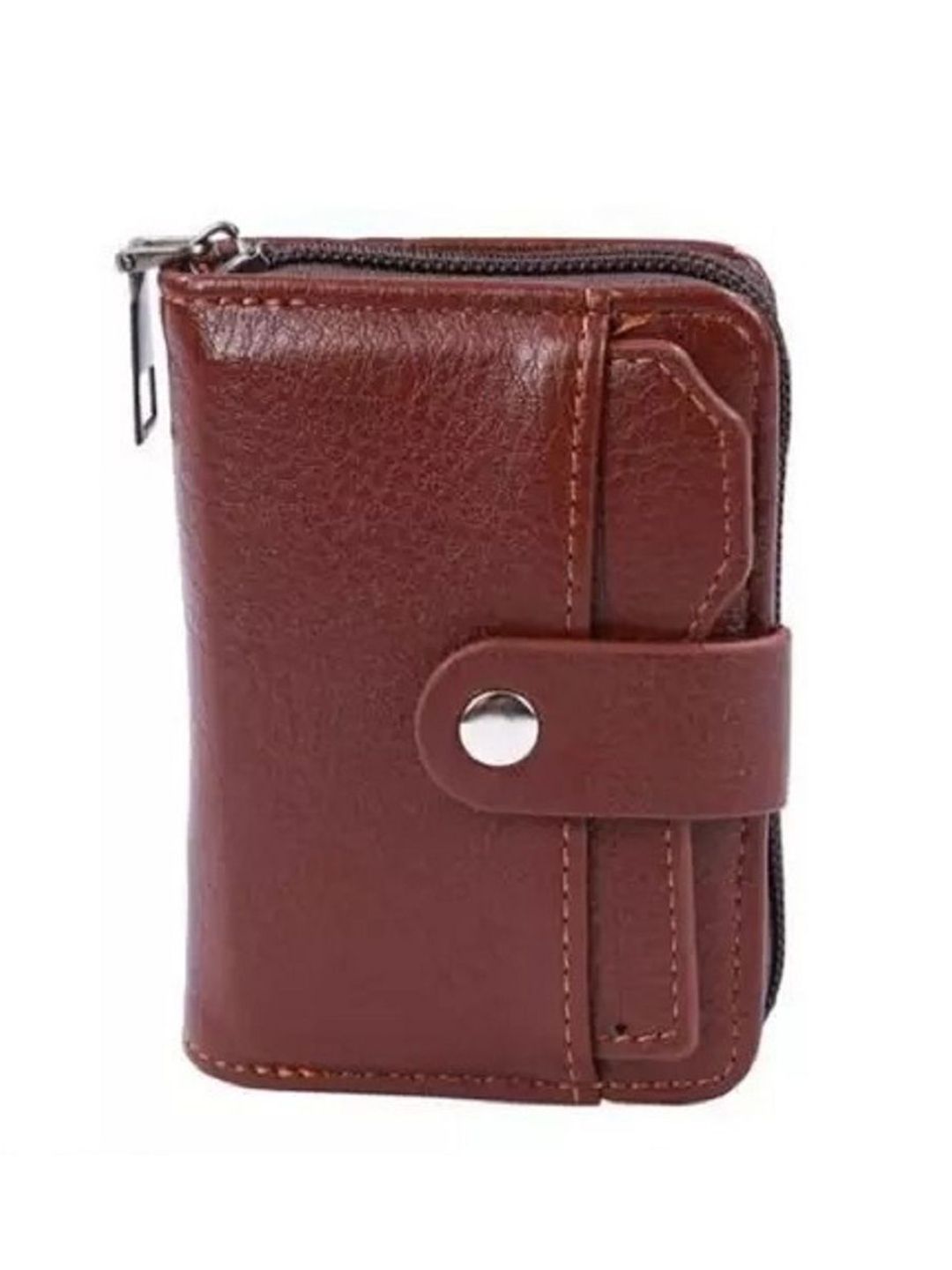 WATCHSTAR Unisex Textured Leather Card Holder With Zip Closure-picture-35