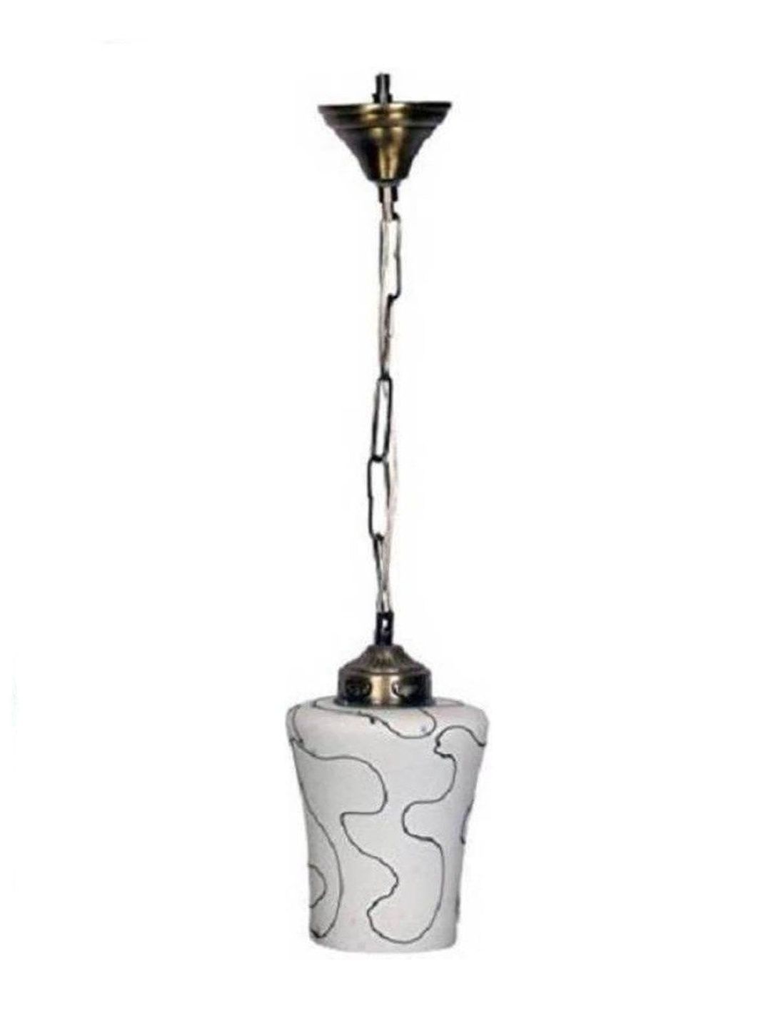 1ST TIME Black & White Printed Bell Shaped Hanging Ceiling Lamp-image-22