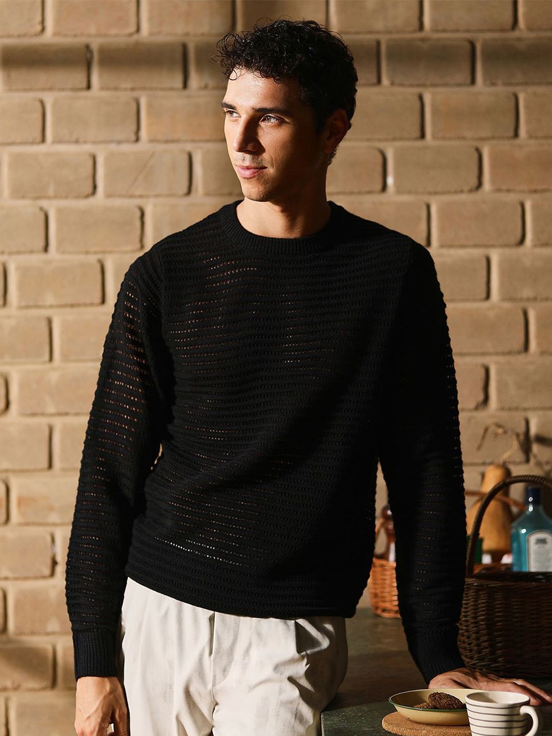 cahoot Campus Sutra Men Self Design Round Neck Pullover-picture-23