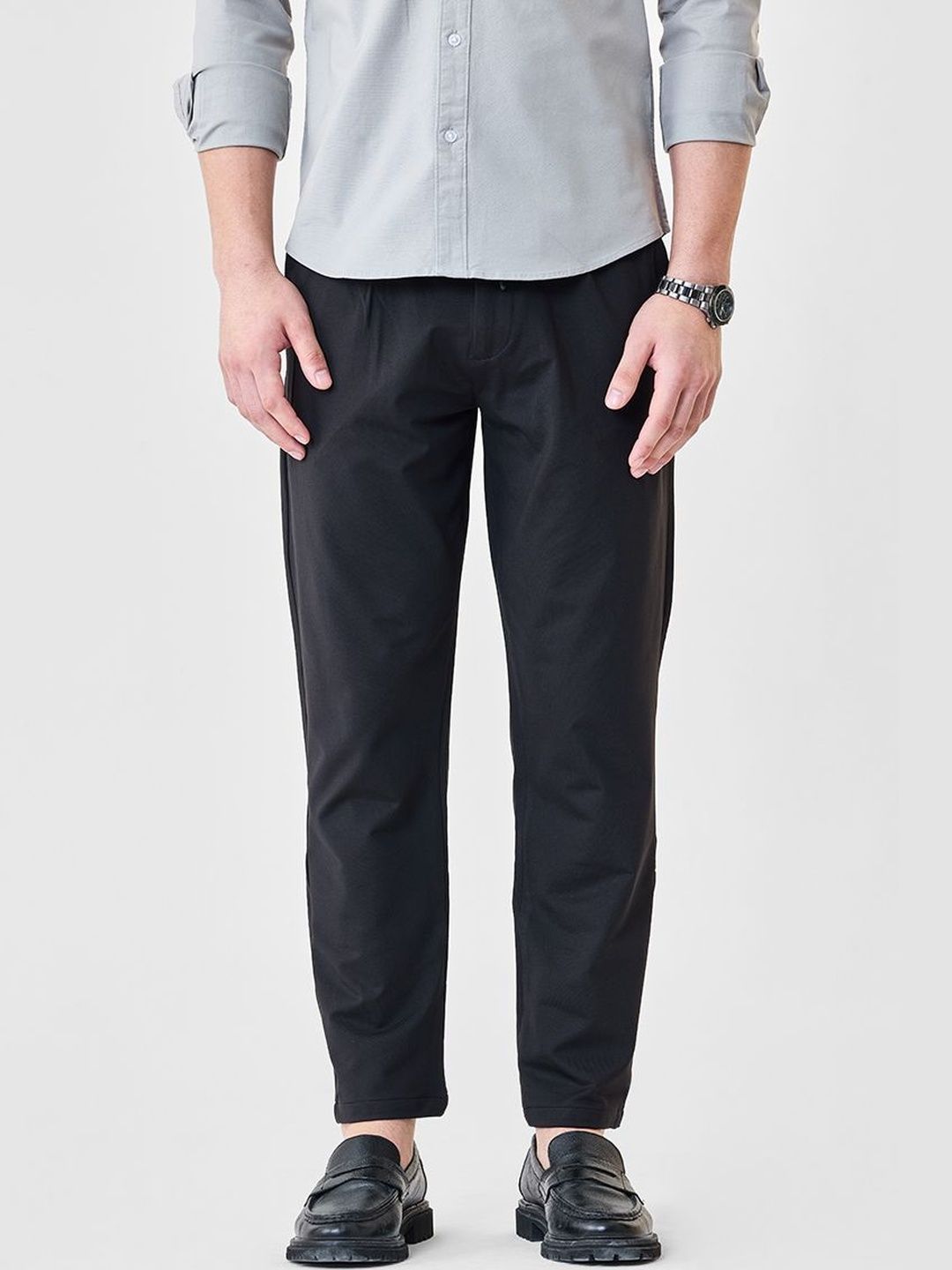 Snitch Men Relaxed Fit Mid-Rise Regular Trousers-picture-55