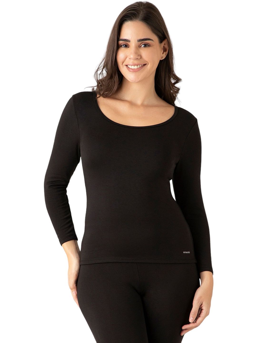 Amante Women Round Neck Thermal Tops-picture-40
