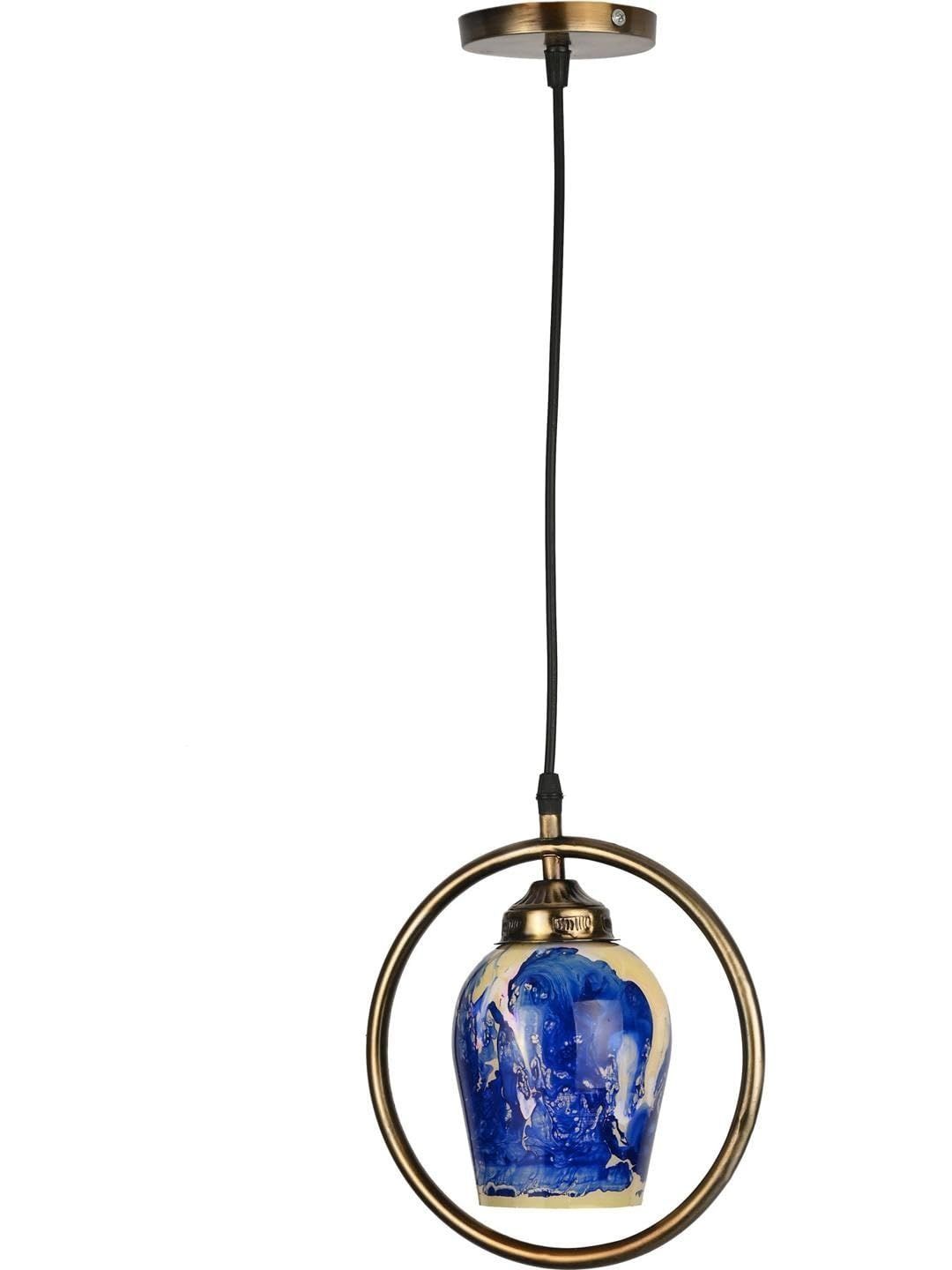 1ST TIME Blue & White Printed Ceiling Lamp-image-21