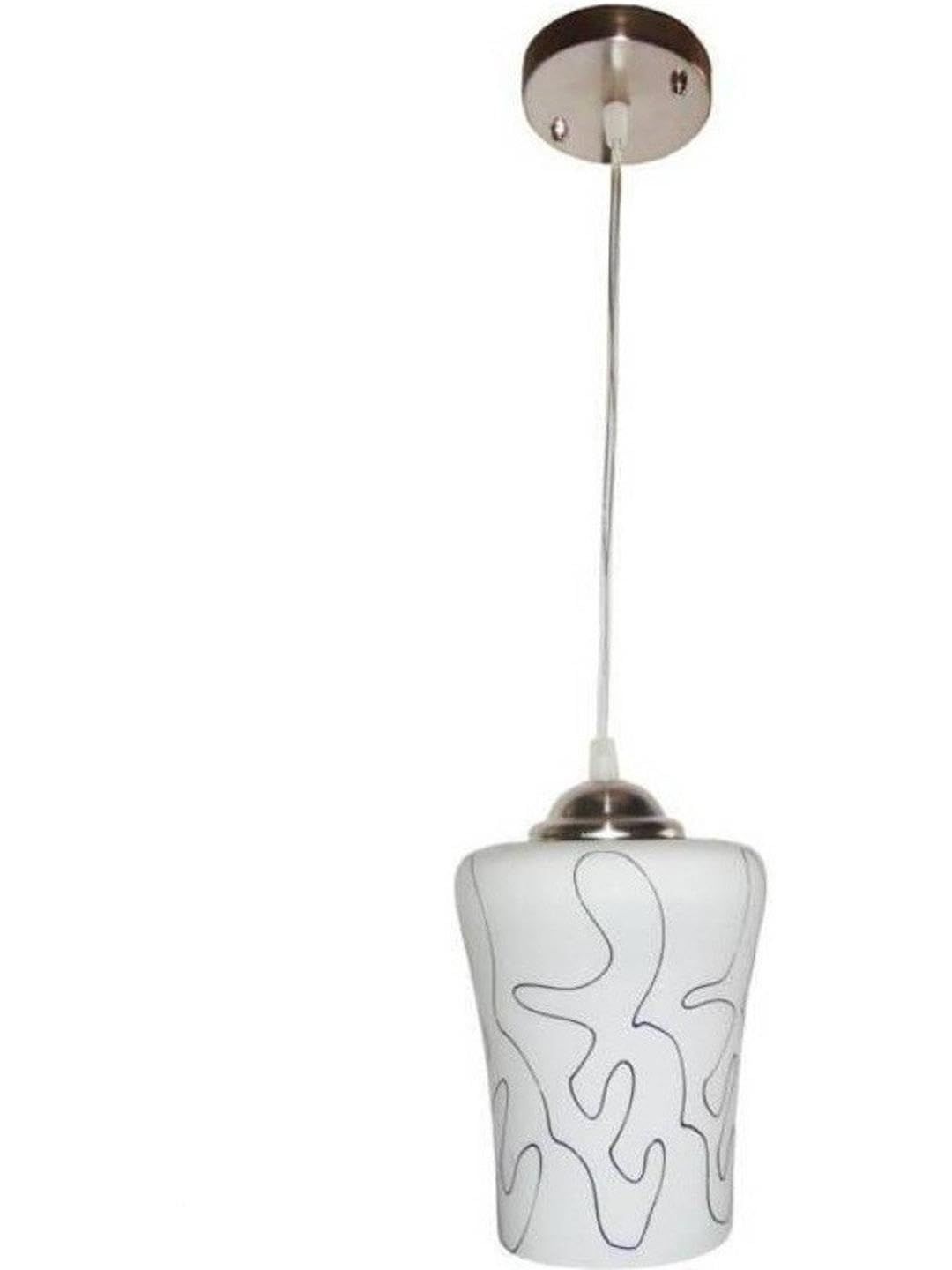 1ST TIME Black & White Printed Bell Shaped Hanging Ceiling Lamp-picture-11