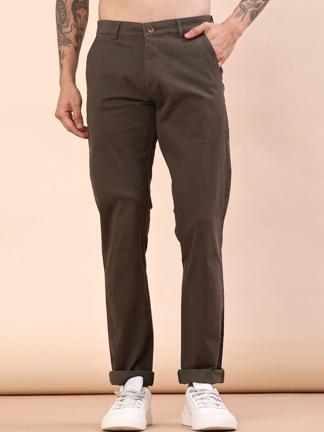 V-Mart Men Regular Fit Mid-Rise Cotton Chinos Trouser-picture-25