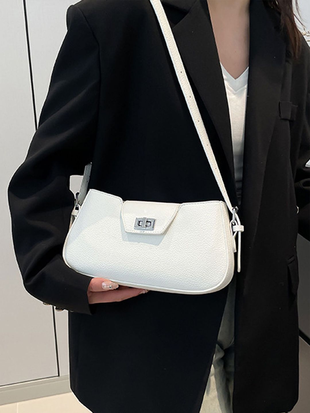 LULU & SKY Women Solid Structured Shoulder Bag-image-3
