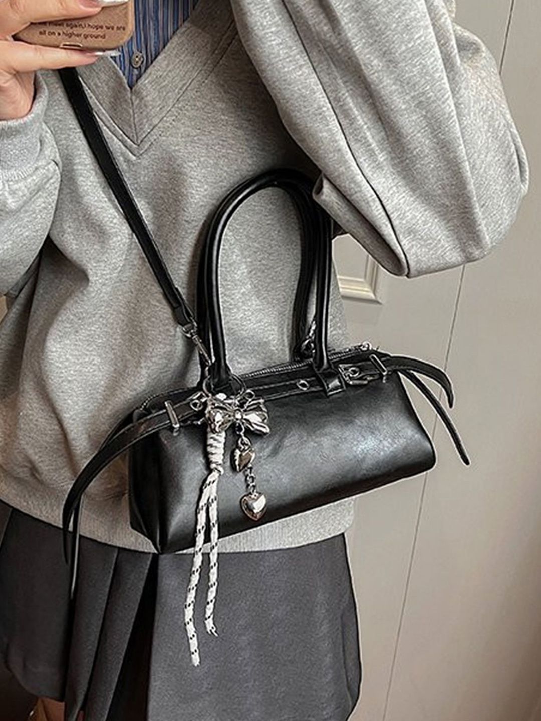 LULU & SKY Women Solid Structured Handheld Bag-image-41