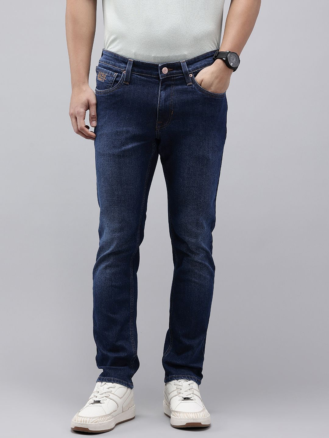 U.S. Polo Assn. Denim Co. Men Brandon Slim Tapered Fit Light Fade Stretchable Jeans-picture-35