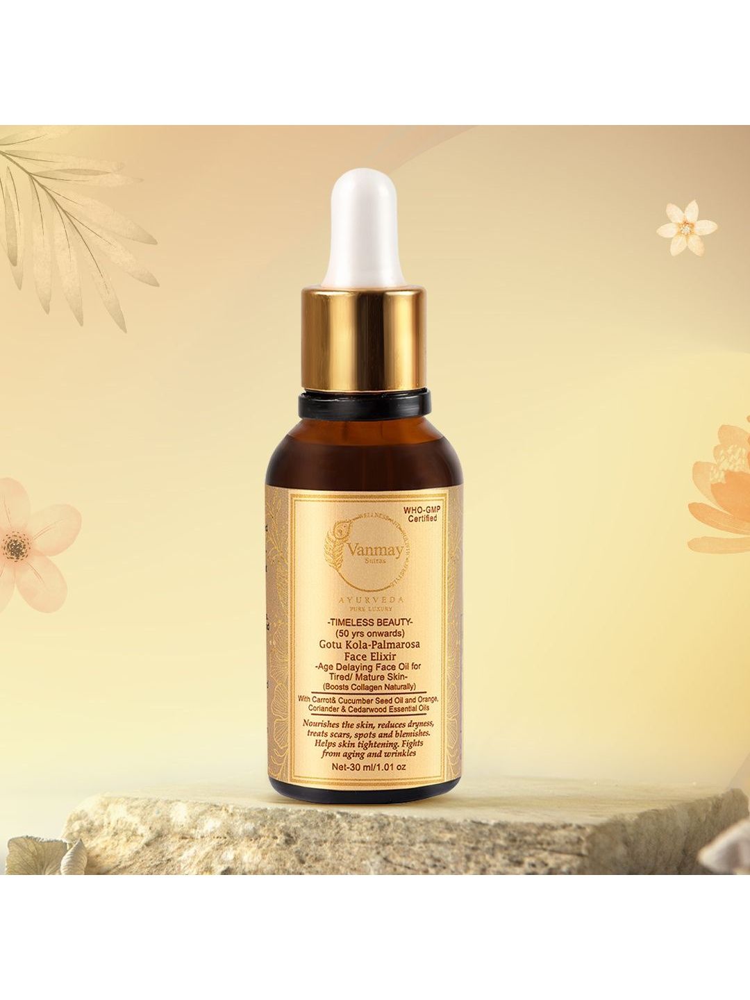 VANMAY SUTRAS Gotu Kola-Palmrosa Face Elixir For Nourishment - 30 ml-image-41