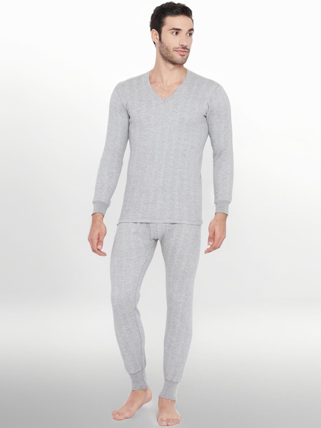 MACK JONNEY Striped Winter Body Warmer Breathable & Quick-Drying Thermal Set