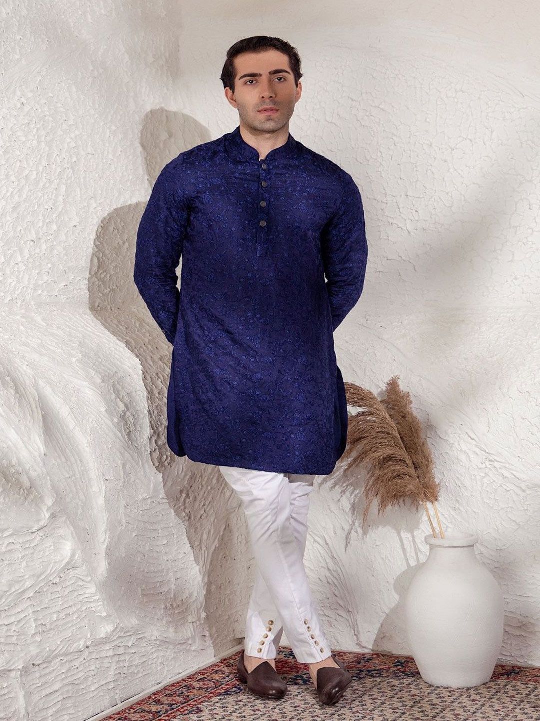 charchaand Men Mirror Work Kurta-picture-46