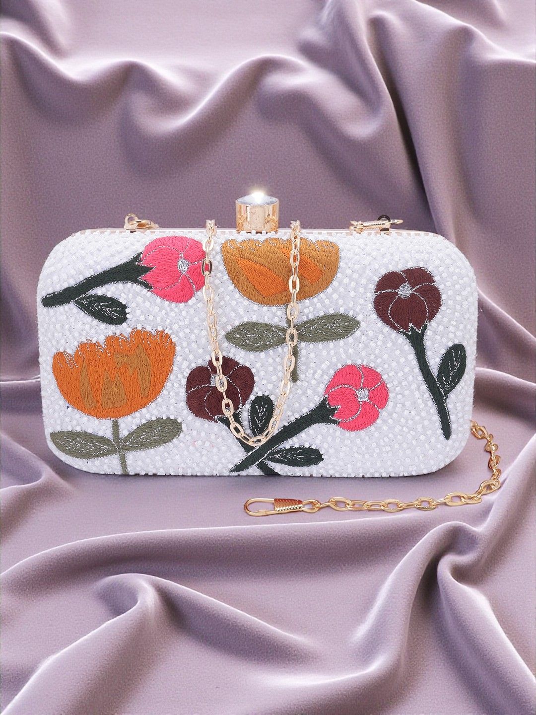 VRPS Handicrafts Embroidered Foldover Clutch-picture-14