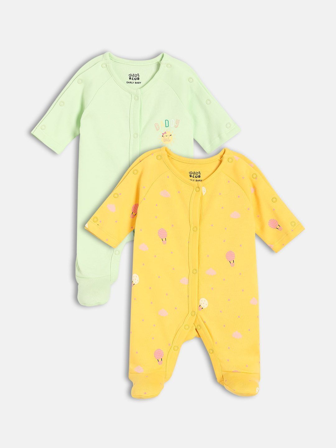 MINI KLUB Girls Pack of 2 Printed Sleepsuit-picture-43