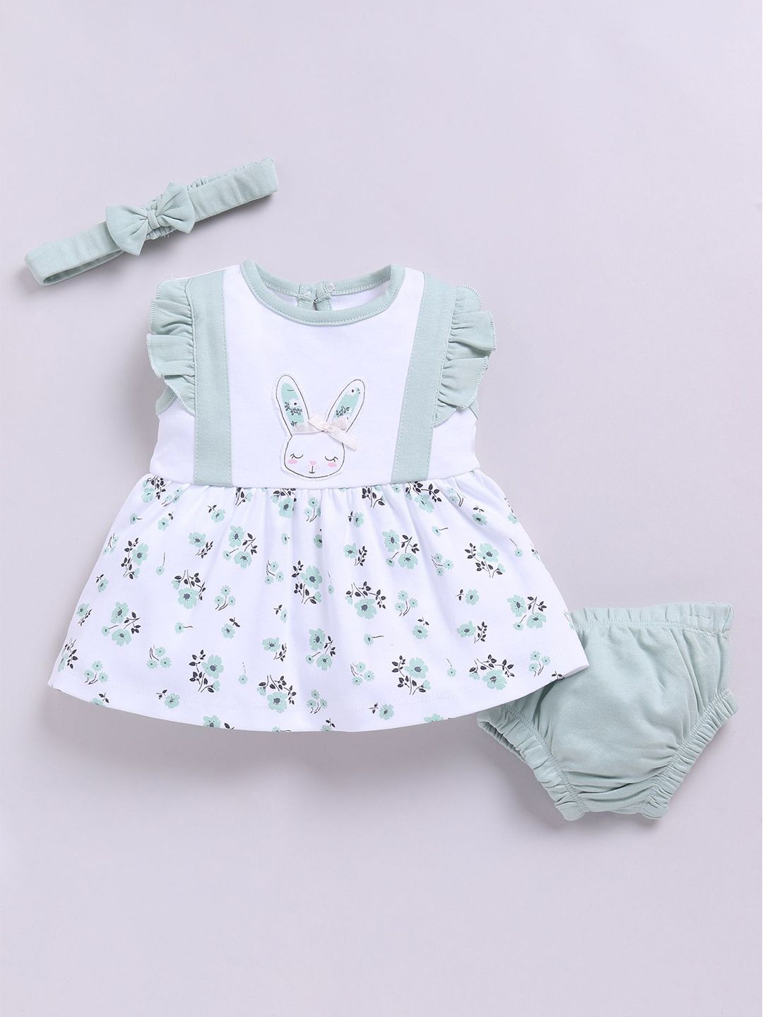 Smart Baby Floral Applique A-Line Dress