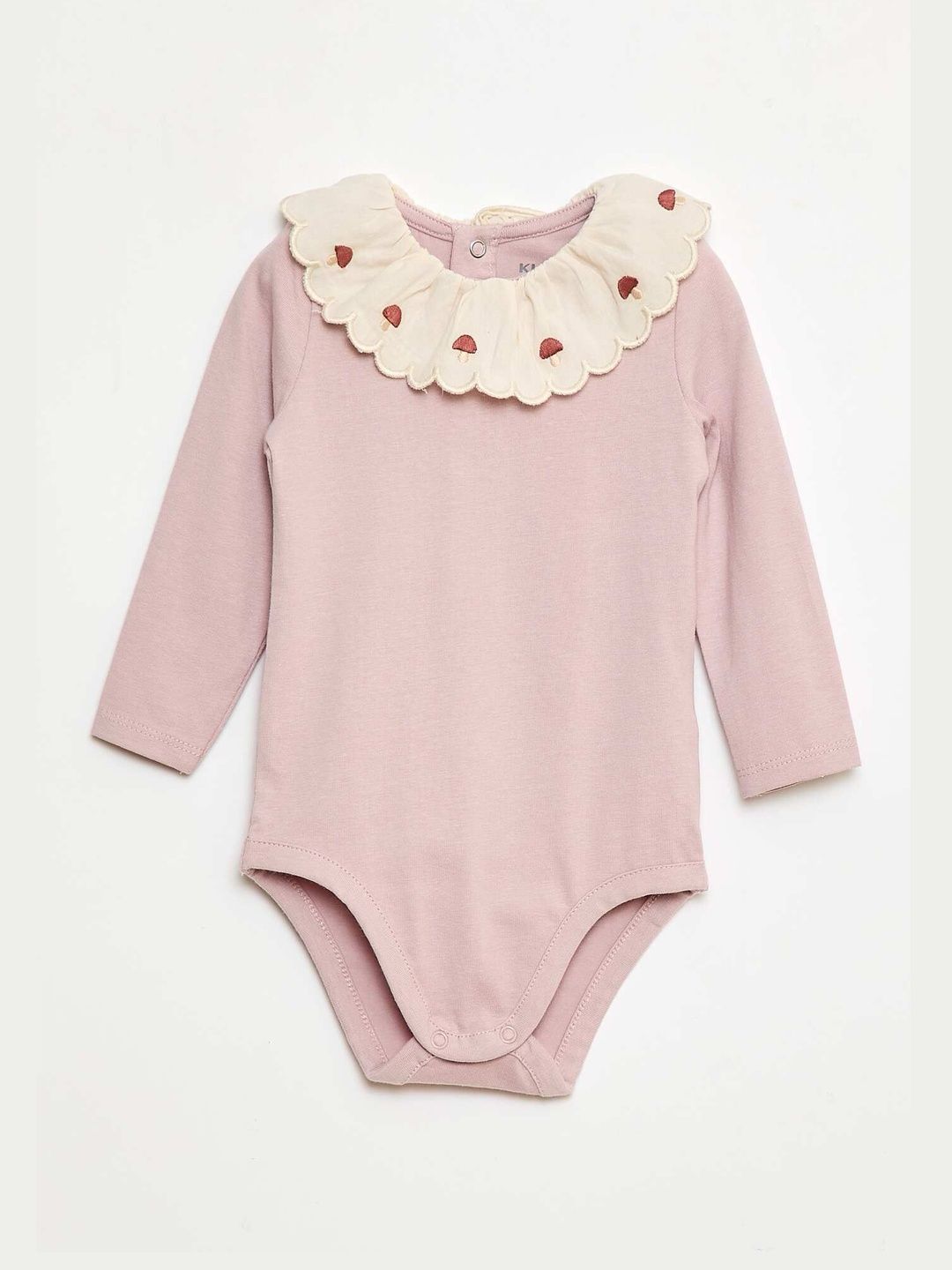 KIABI Girls Pure Cotton Round Neck Ruffled Long Sleeves Bodysuit-picture-48