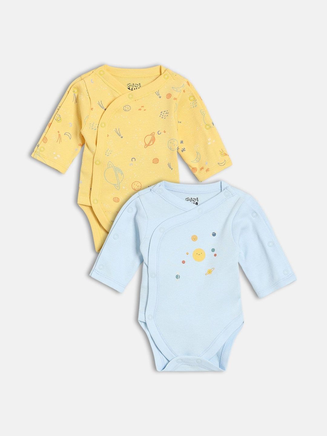 MINI KLUB Pack Of 2 Printed Pure Cotton Bodysuit-picture-21
