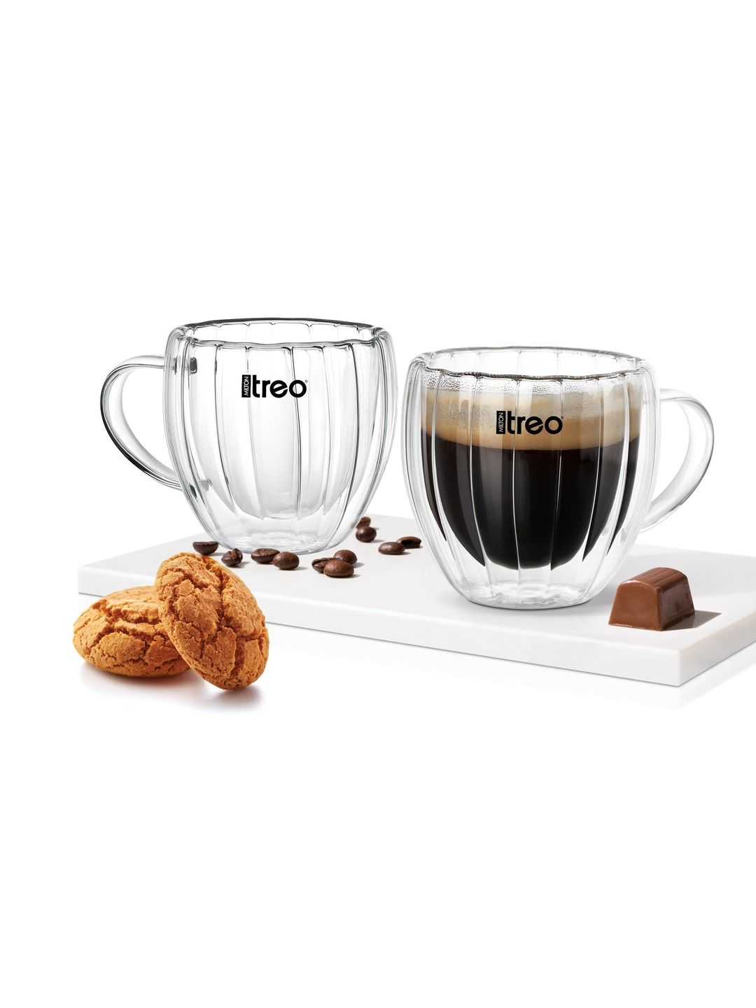 Treo Transparent Textured Borosilicate Glass Transparent Mugs Set of Cups and Mugs-image-18