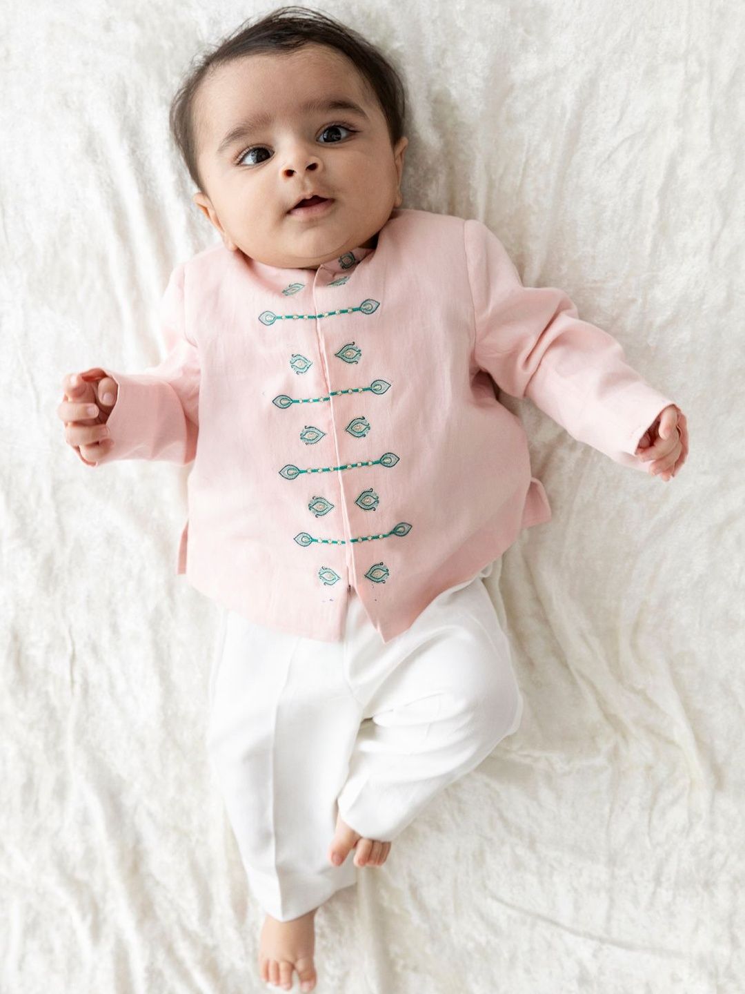 Tiber Taber Boys Ethnic Motifs Embroidered Regular Thread Work Kurta with Pyjamas-picture-21