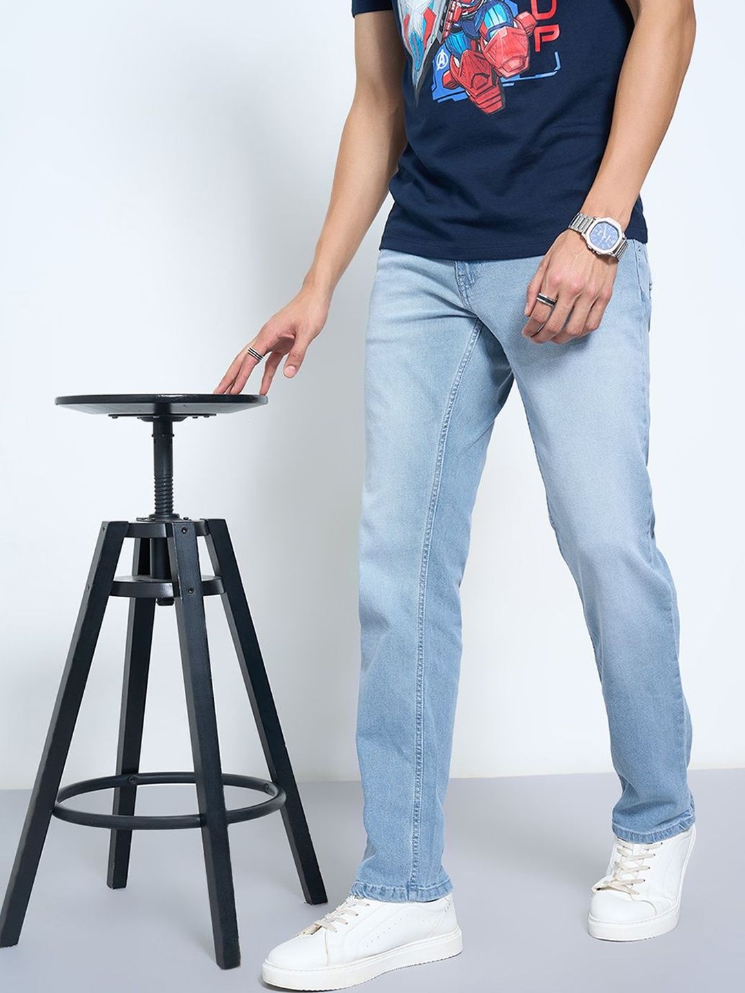 SF JEANS by Pantaloons Men Straight Fit Mid-Rise Jeans-picture-19