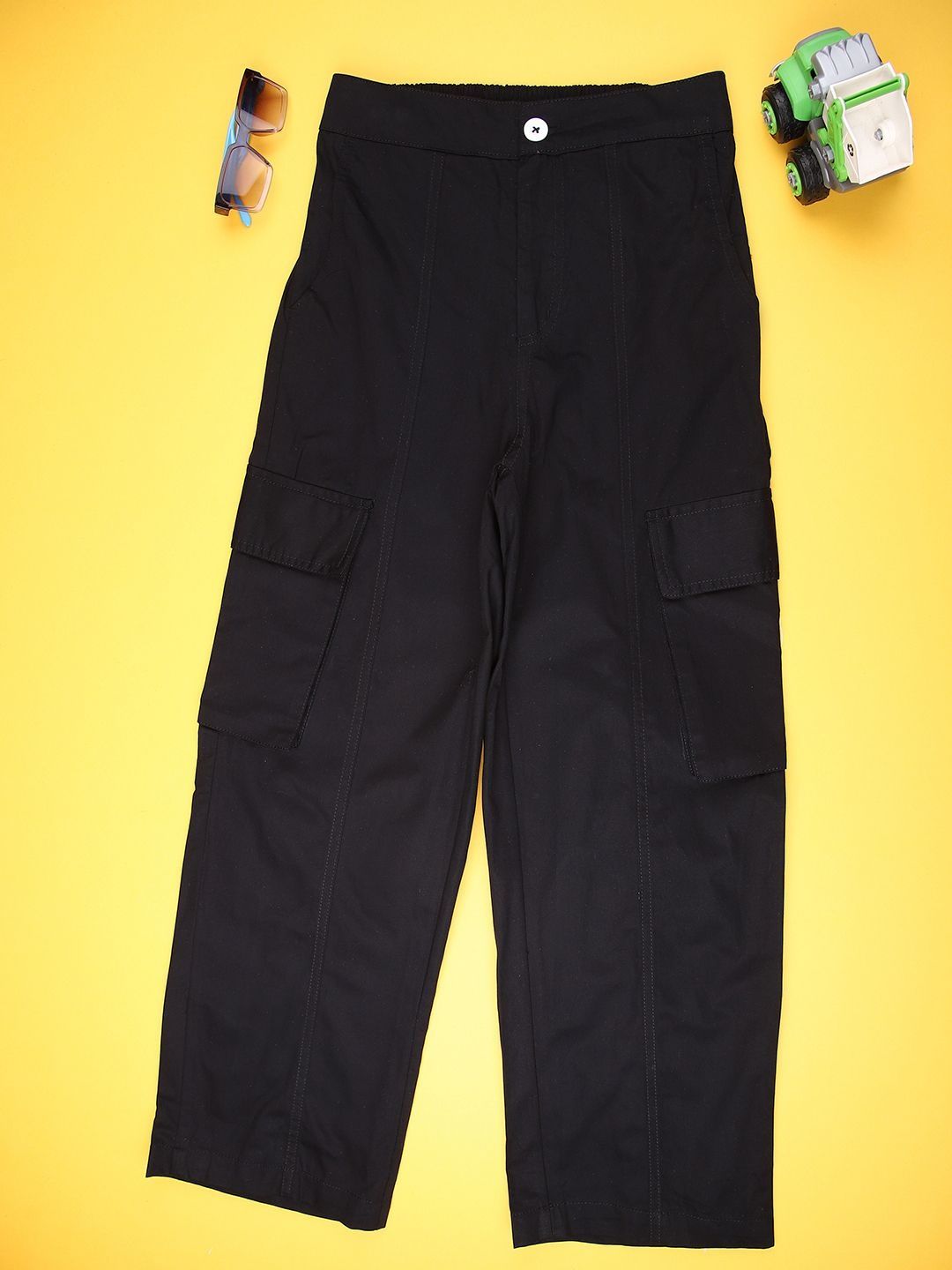 V-Mart Girls Regular Fit Mid-Rise Cargos Trousers-picture-47