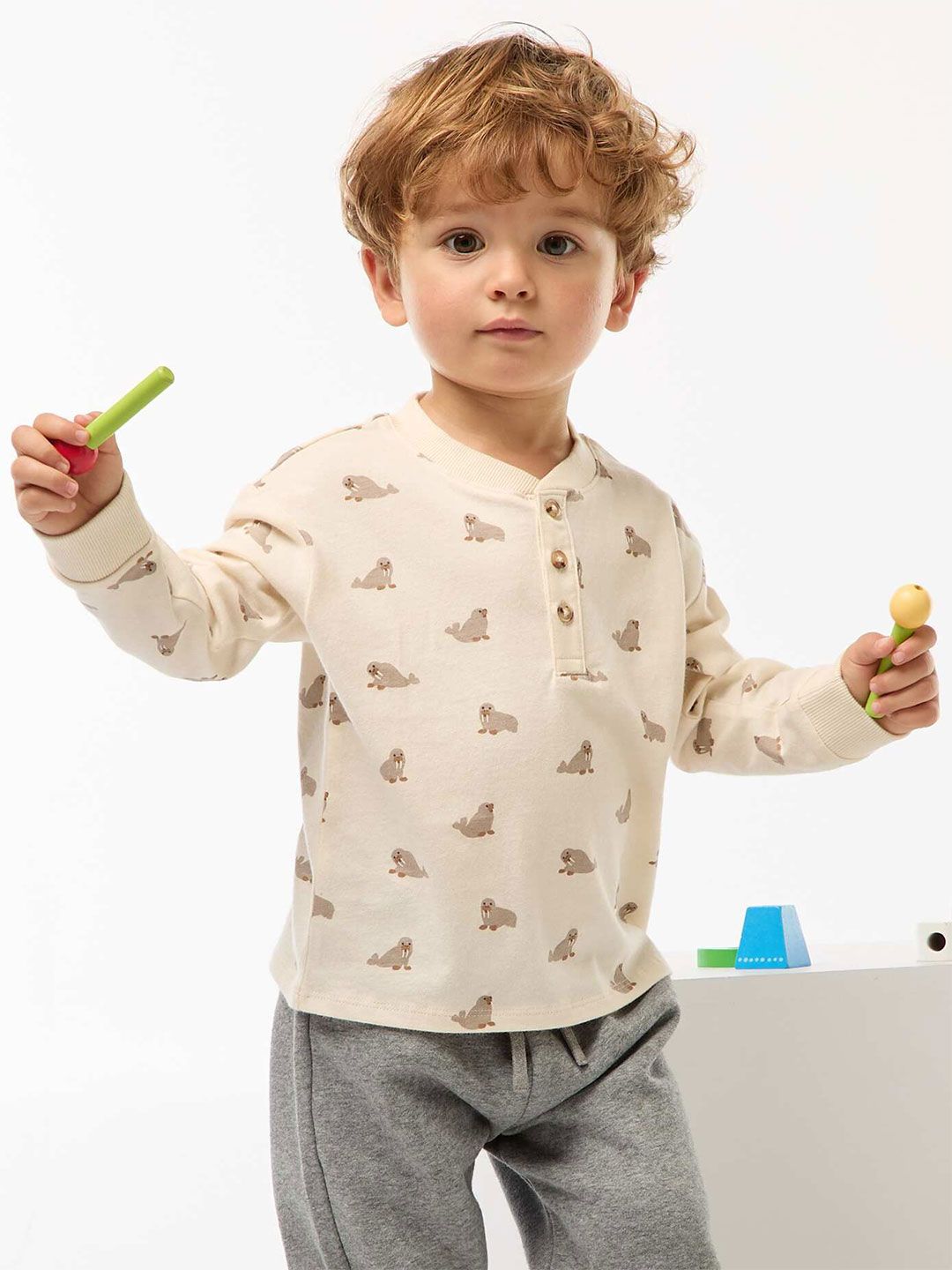KIABI Boys Cotton Animal Printed Regular Fit Tshirts-picture-18