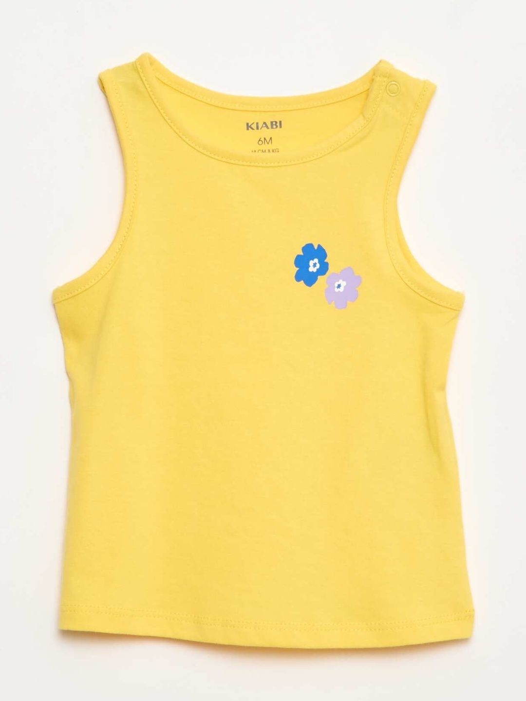 KIABI Girls Floral Round Neck Long Sleeveless Pure Cotton Tops-image-19