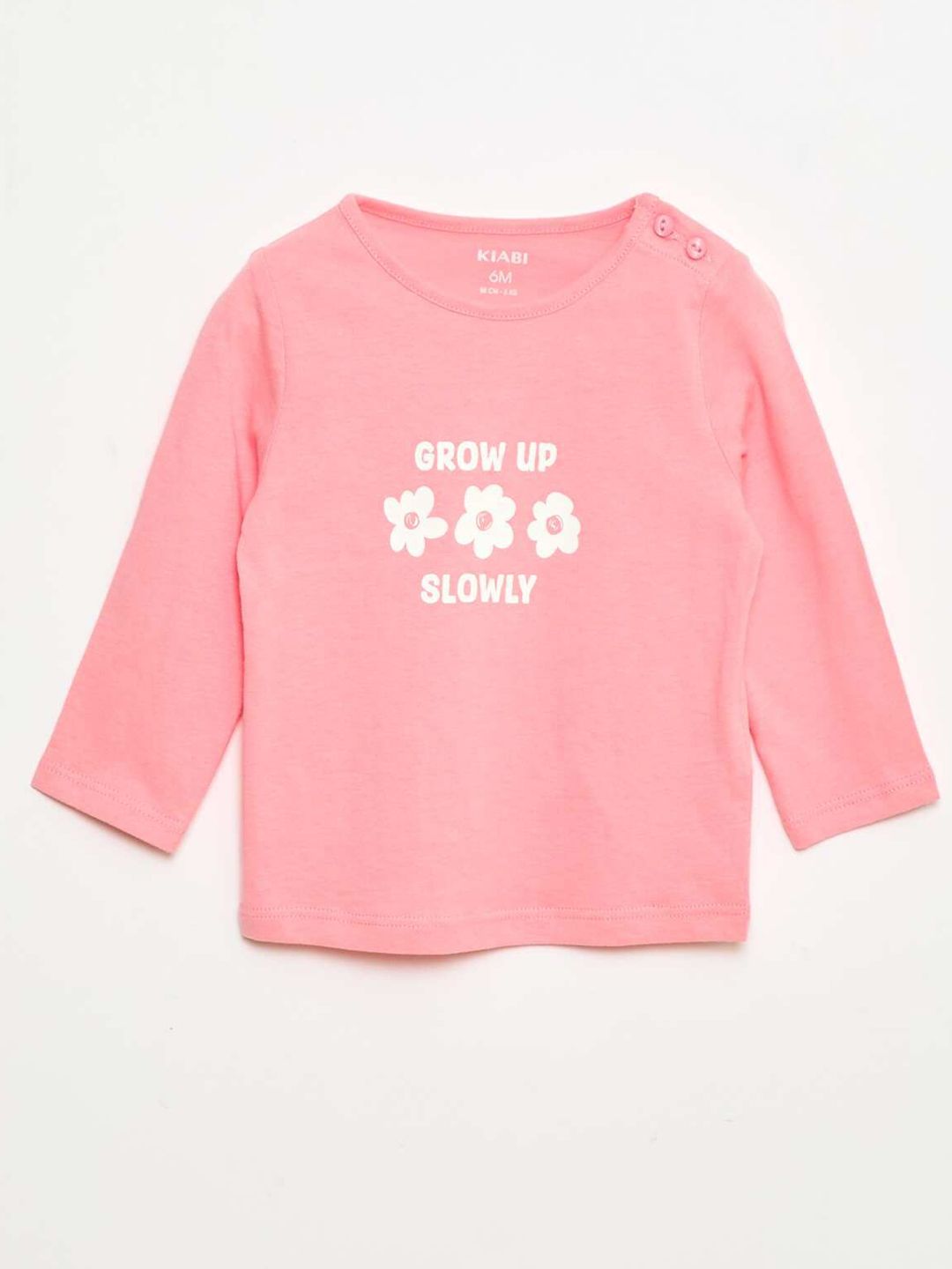 KIABI Girls Typography Printed Pure Cotton Long Sleeves Tshirts-picture-24