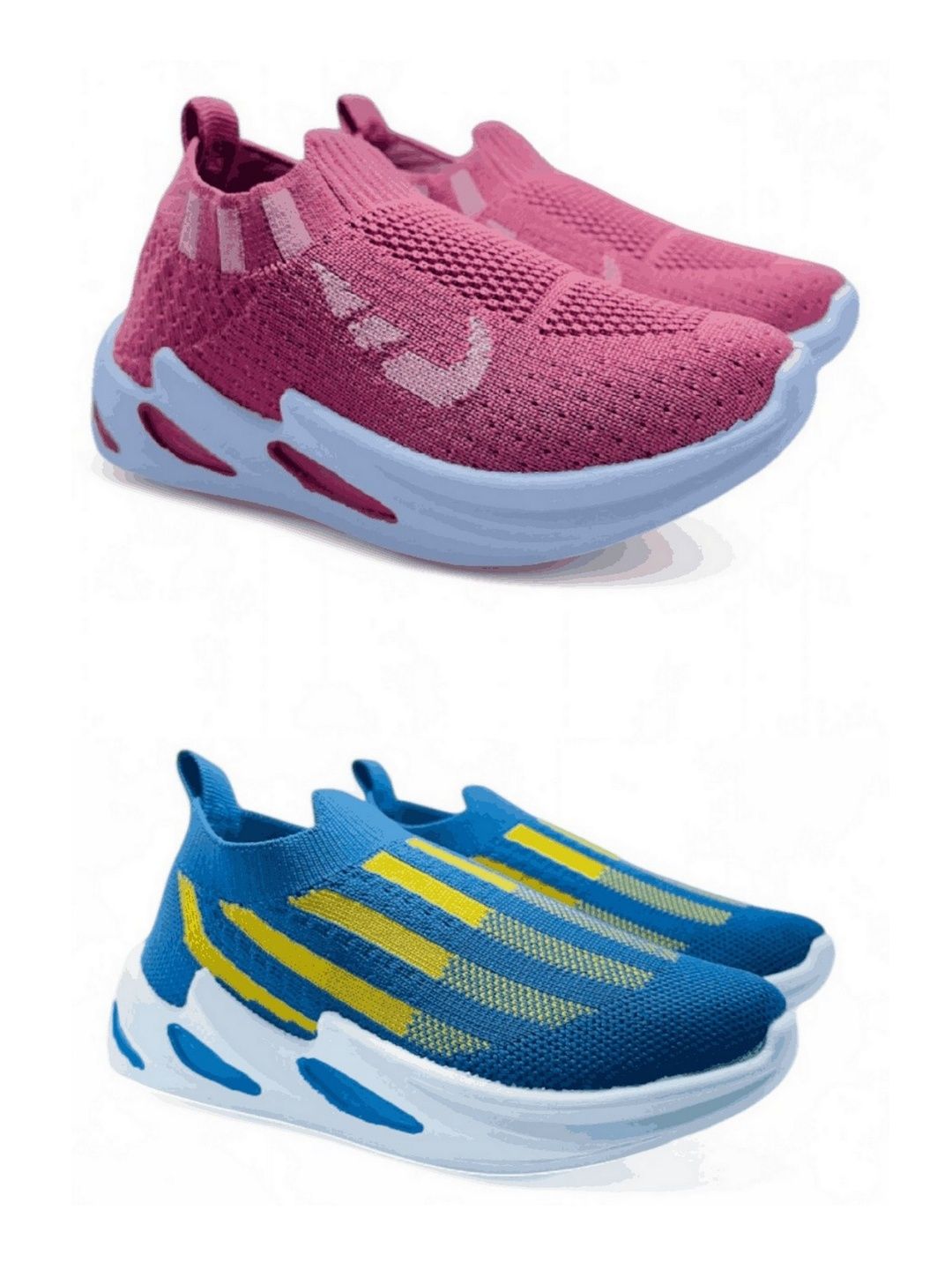 FABBMATE Unisex Kids Colourblocked Slip-On Sneakers-picture-14