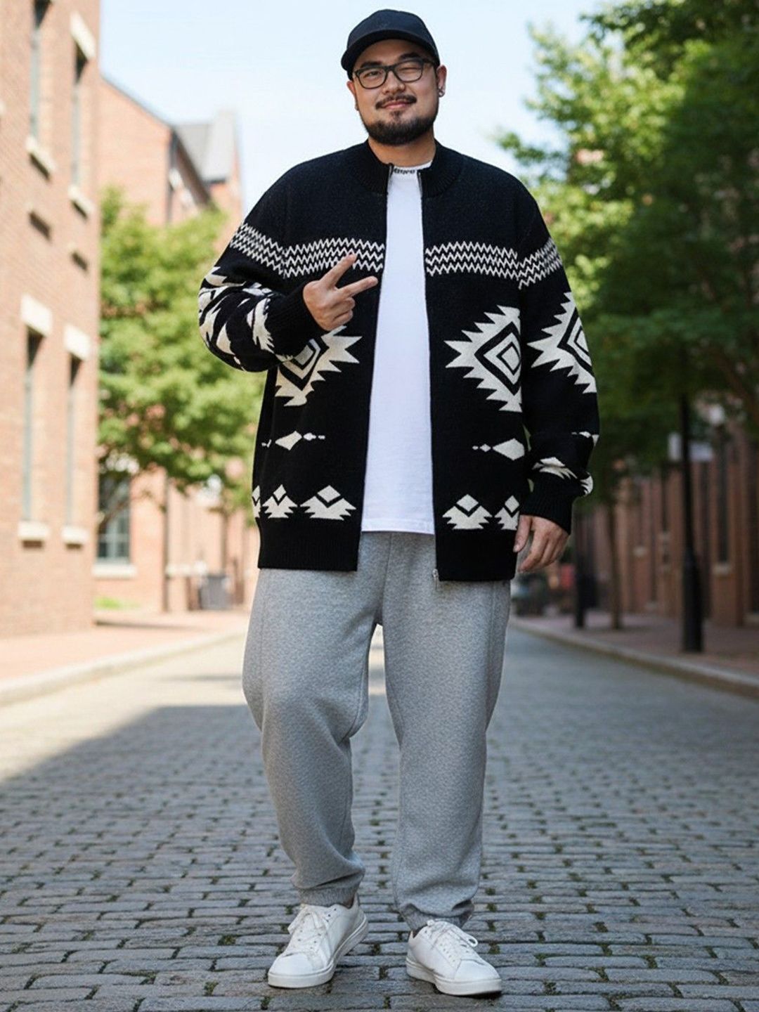 HERE&NOW Men Printed Cardigan-picture-23