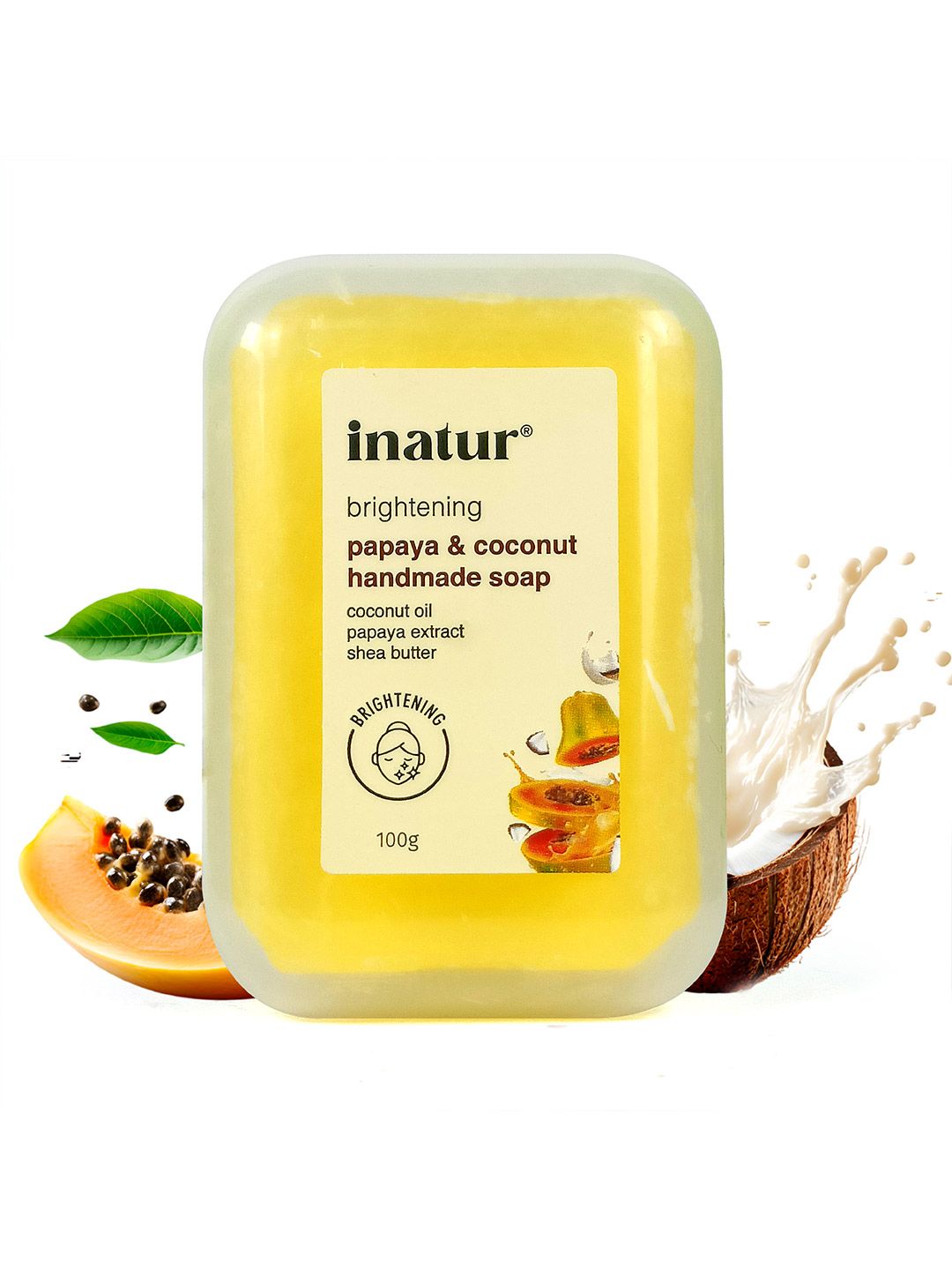 Inatur Papaya & Coconut Soap - 100g-image-45